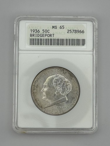 1936 Bridgeport 50C ANACS MS65 Soap Box