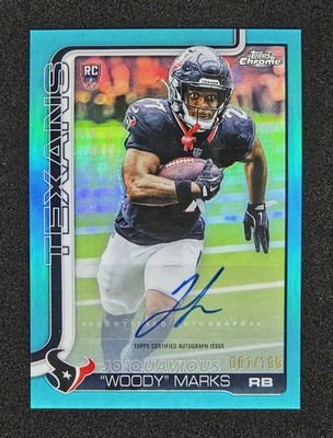 Topps Chrome 2025 Jo'Quavious "Woody" Marks Rookie Auto RA-WMA #/199 Texans