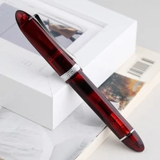 2025 Majohn V60 Triangular Piston Fountain Pen EF Nib Resin Writing Gift PenL7QR