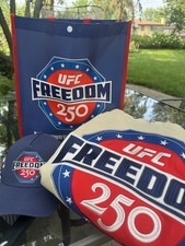 UFC Freedom 250 New L Hoodie, Hat and Bag From Event