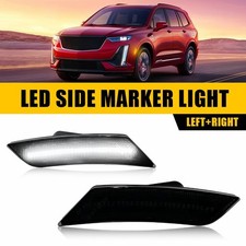 For 2019-up Chevrolet Blazer White LED Side Marker Lights Lamp Kit Black Lens 2x