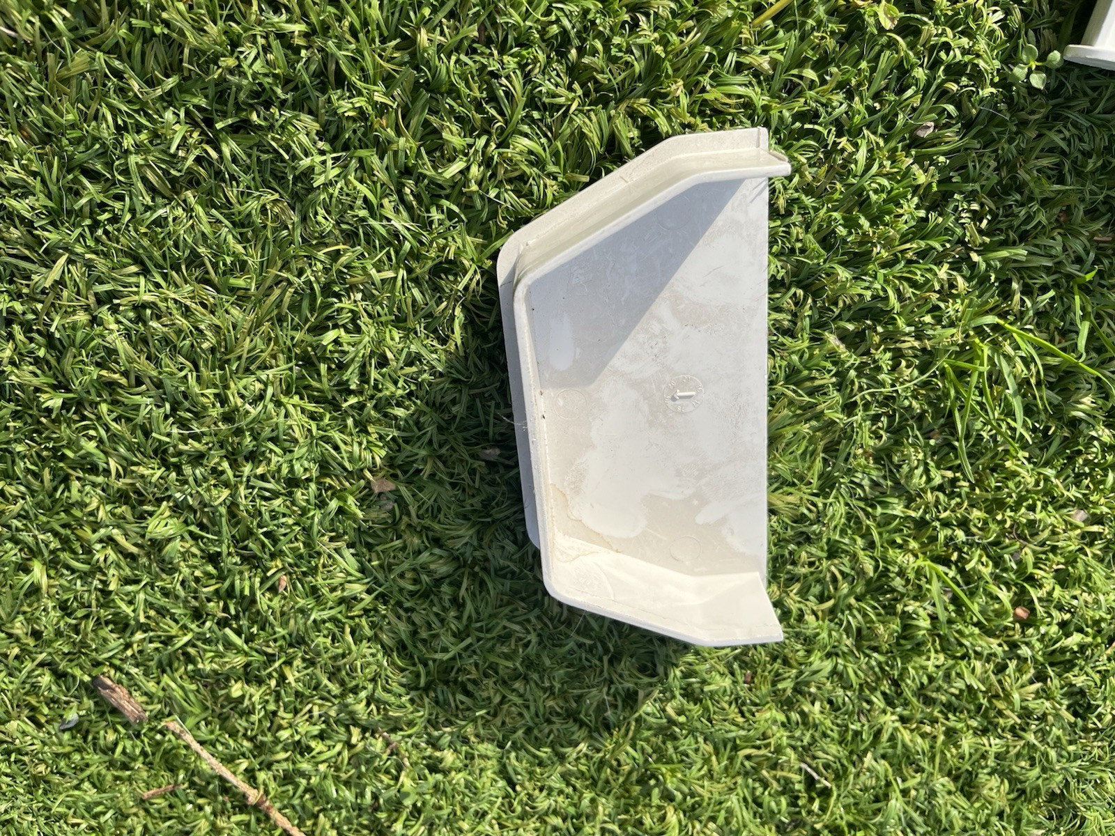 White Square Guttering Internal Stop End 112mm