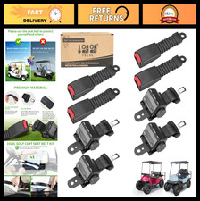 Universal Retractable Golf Cart Seat Belt Kit - 4PCS for Yamaha, EZGO, Club Car,