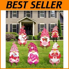 Metal Valentine Gnomes Lawn Decor - Outdoor Party Supplies