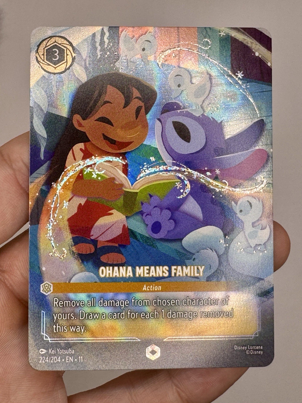 Ohana Means Family - Disney Lorcana Winterspell - Enchanted 224/204 - Mint