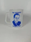 Vintage Fire King Richard Nixon 1972 Republican Vote Mug Milk Glass USA