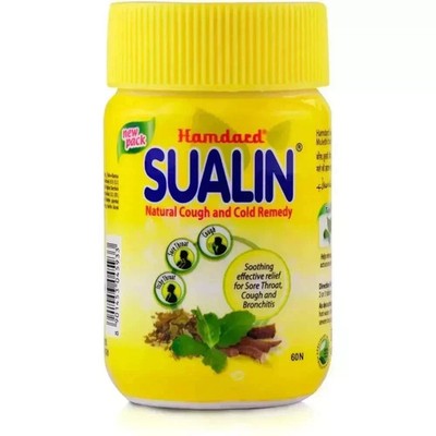 5 X 60 Tablets Hamdard Sualin Herbal Remedy Cough Cold