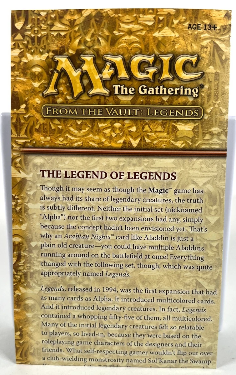 From the Vault Legends Magic The Gathering Items for sale | eBay