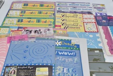 Crafts Scrapbooking (lot of 37) Tracing Templates, Translucent Paper & Stencils