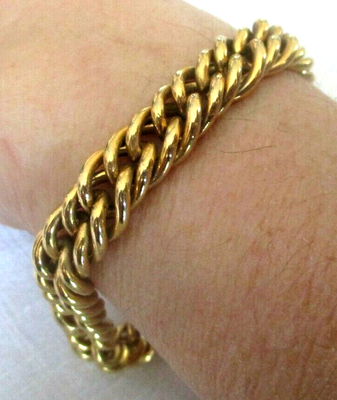 Bracelet Gourmette Vintage Couleur Or - Style Agatha - Superbe Bijou Ancien - Modèle 4454
