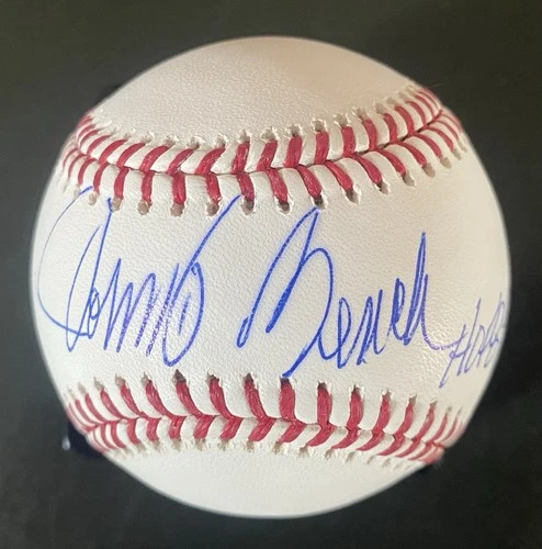 Johnny Bench signed Baseball w/HOF 89 Inscription (Cincinnati Reds ROMLB)