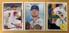 Jon Lester Lot Of 3 Mix Topps Brands Mint