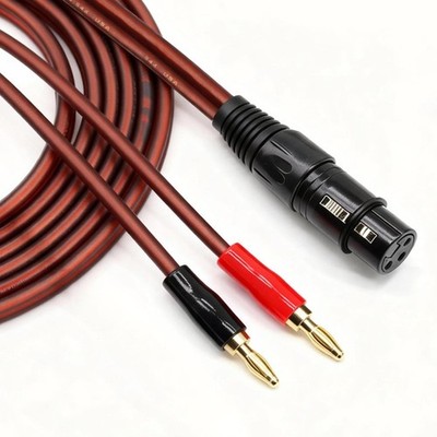 Banana Plug to XLR Speaker Cable Banana Plug to XLR Female Plug Extended Spea...