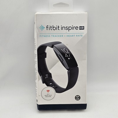 Fitbit Inspire HR Fitness Tracker Notifications Black FB413BKBK New Damaged Box