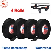 4 Roll Wire Loom Harness Tape,High Temp Wire Loom Harness Self-Adhesive 7.5×59in