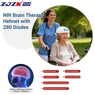 Wearable PBM 810nm Helmet NIR Cognitive Therapy for Parkinson and Stroke Rehab