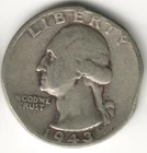 USA - 1943P - Washington ¼ $ - Silver Eagle - no mint mark - #11539RG