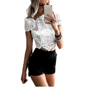 ladies white crochet top