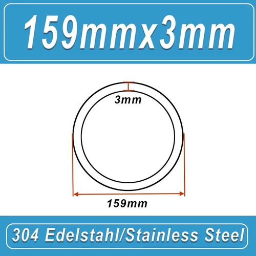 Stainless Steel Round Tube Length 300mm Metal Straight Pipe OD 8mm to 325mm