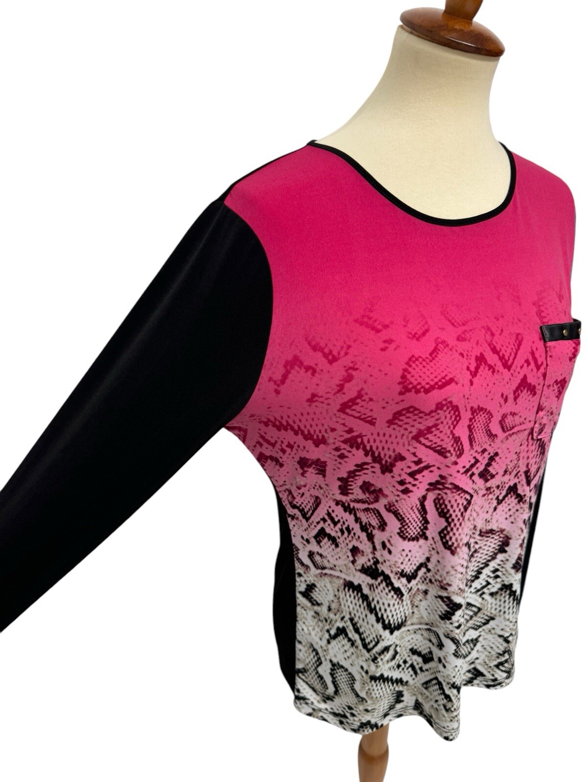 Calvin Klein women's basic top crew neck pink bla… - image 4