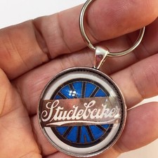 Vintage Studebaker Grille Ornament Emblem Badge Logo 1.2 Diameter Keychain