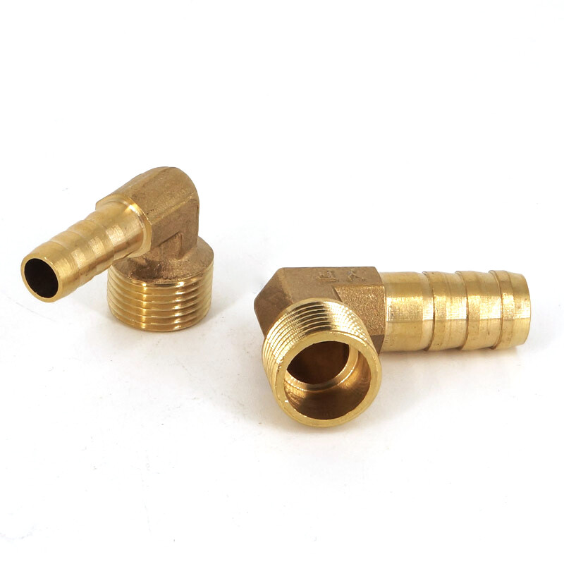 Raccordo Tubo Ottone BSP Maschio 90 Gradi Gomito Barba