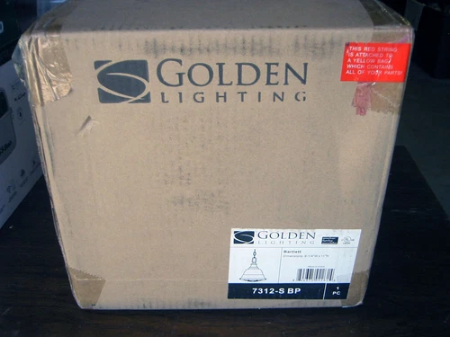 Golden Lighting 7312-S BP Bartlett Mini Pendant, Black Patina NEW! - Picture 3 of 3