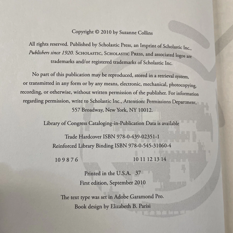 Mockingjay Suzanne Collins 2010 Hardcover First Edition Hunger Games YA Dystopia - Image 3 of 4