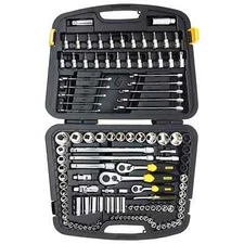 120-Pieces STANLEY 91-931 Master Tool Set Mechanic Tool Kit for Professional Use