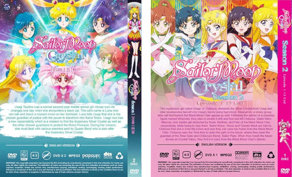 DVD ANIME Sailor Moon Crystal Season 1-2 Vol 1-39 End ENGLISH DUB