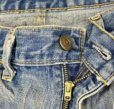 Vintage 1970s LEVI Flare Bottom Factory Button 8 Levi  s Talon 42 Single Stitch