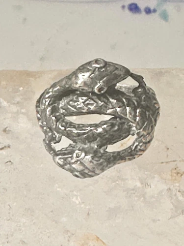 Snake ring vintage snakes band size 4.5 sterling silver women pinky