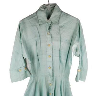 mint green rockabilly dress Swing Turquoise Dress With Contrast Rockabilly Vintage 50s Inspired Dress Custom Made