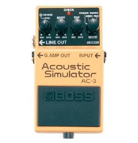 Boss AC-3 Acoustic Simulator Guitar Effects Pedal YellowBlack