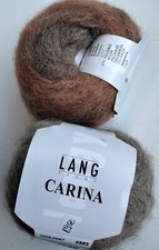 50g Lang Yarns Carina, Fb 87, rostbraun, beige, braun, Alpaca,  Polyamid, LL150m