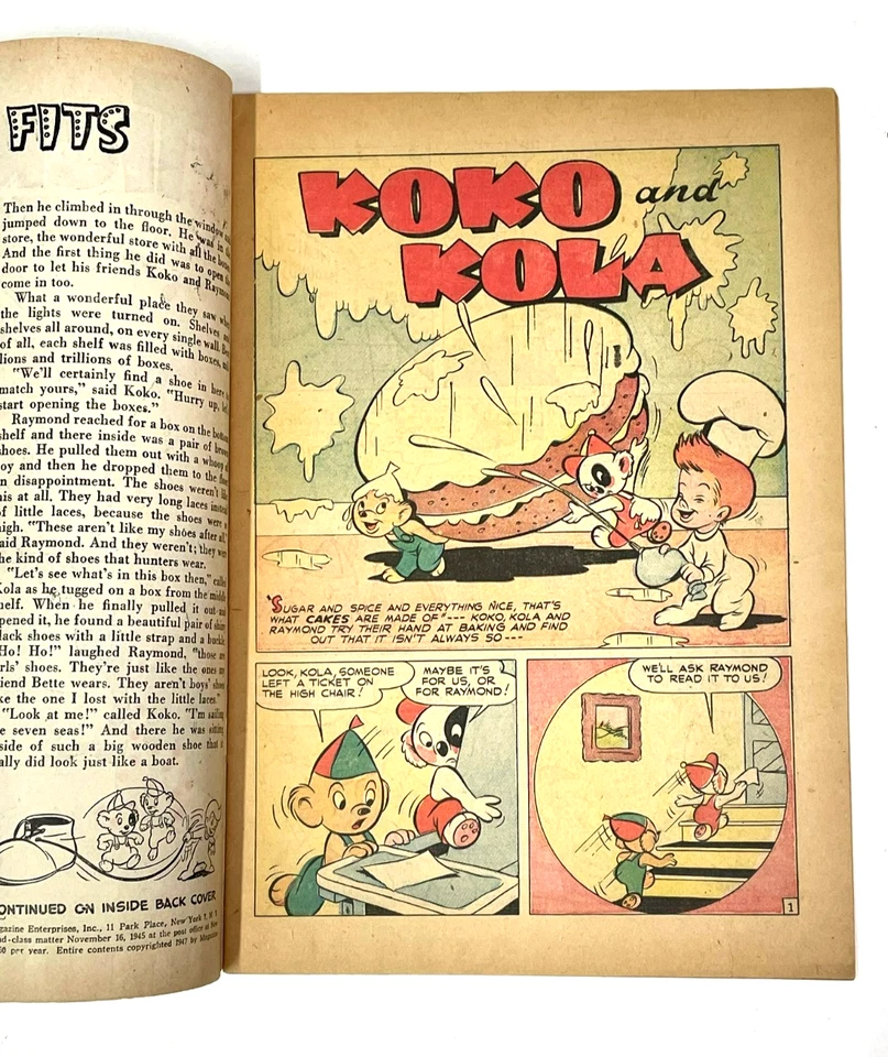 Golden Age: Tick Tock Tales #17 (1947) F/VF Koko Kola, Funny Animals, NICE! - Image 2 of 4