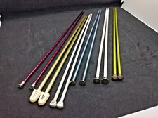 VTG LOT 6 PAIR 13" TO 14" LONG HERO/ BATES /BERNAT /  Knitting Needles METAL