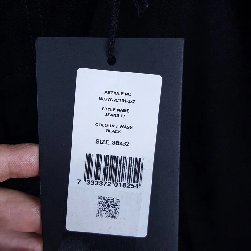 Jeans BLK DNM para hombre talla 38x32 negro lavado 77 Bootcut Denim $270 Foto 2 de 4