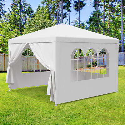 Canopy Event Party  w/4 Side Walls Gazebo Wedding White 10' x 10' Outdoor