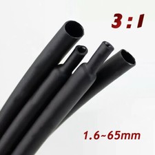 3:1 Black Adhesive Heat shrink Waterproof HeatShrink Glue Lined Tubing Sleeving