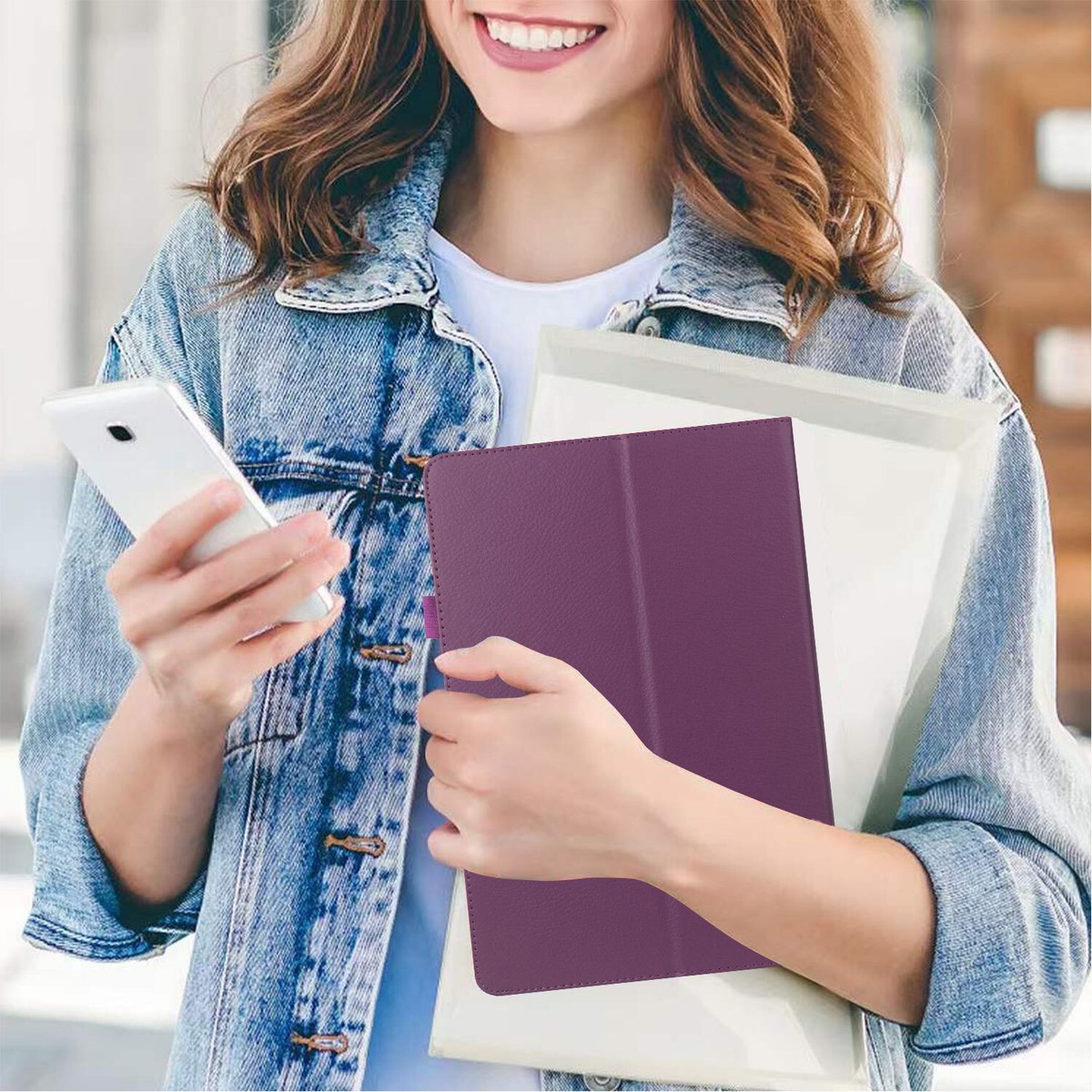Custodia E Vetro Protezione Per Tablet ONN 7'' 2024 (Gen 4) - Cover In Pelle Sintetica