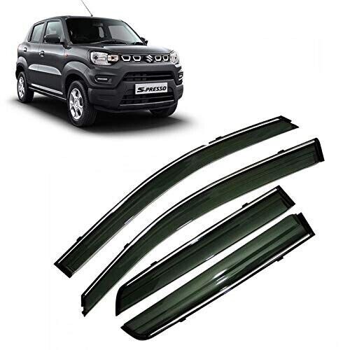 4X TüR Visier Seiten Fenster Deflector + Chrom Futter FüR Maruti Suzuki S Presso-image