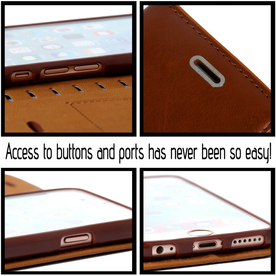 NEW DESIGN STYLISH LEATHER FLIP WALLET STAND CASE BEST COVER FOR MOBILE PHONES - Image 2 of 4