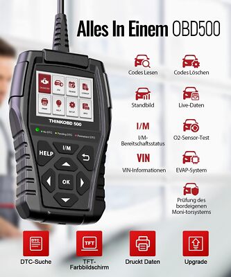 ThinkOBD 500 KFZ OBD2 Diagnosegerät Auslesegerät Auto Fehler Scanner ECM 2025