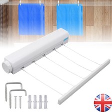 Image of 5 LINE INDOOR RETRACTABLE CLOTHES AIRER WASHING LINE LAUNDRY DRYER WALL MOUNTED