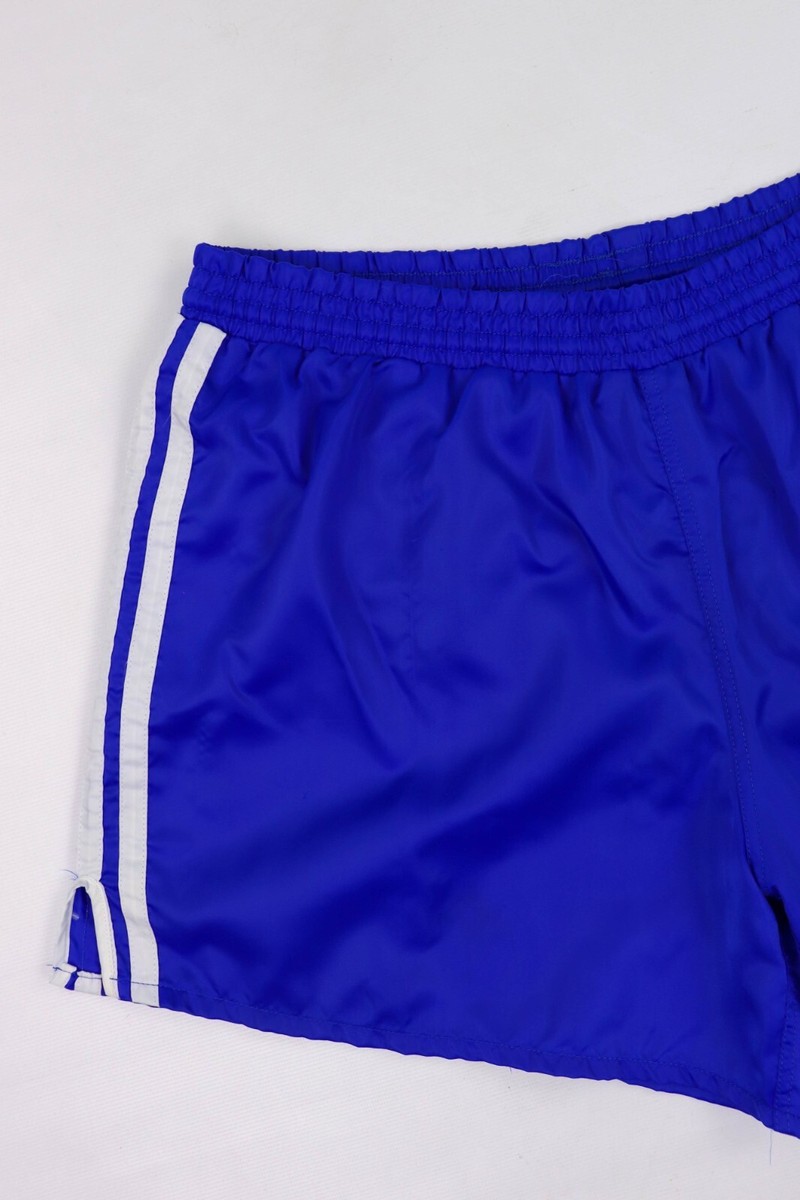 Adidas Ventex 70s Retro Vintage Blue Nylon Running Shorts Size USA
