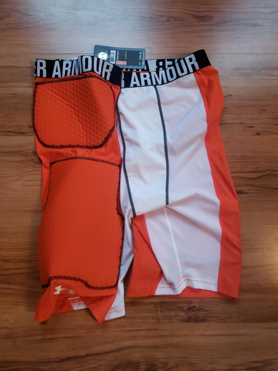  Under Armour Mens Armour HeatGear Compression Shorts, Team  Orange