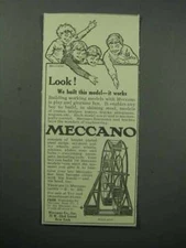 1913 Meccano Toy Ad - We Built This Model, It Works