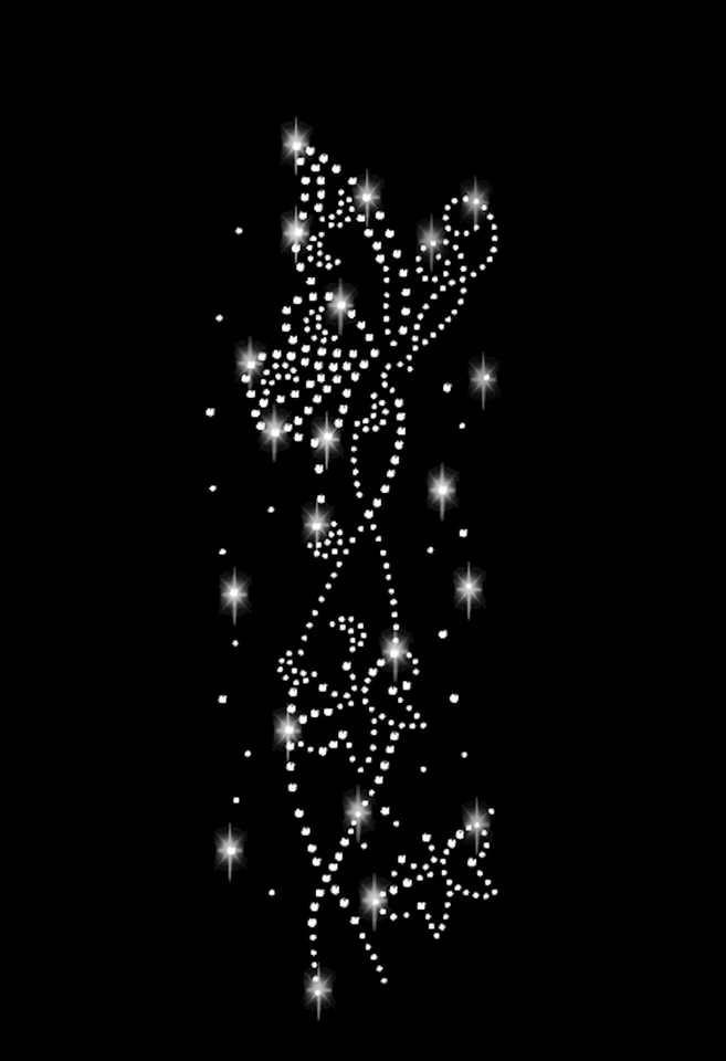 Strasssteine Schmetterlinge Bügelbild Applikation Strass Butterfly Schmetterling - Bild 2 von 3