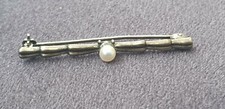 Sammler 835 Silber Brosche mit Perle
